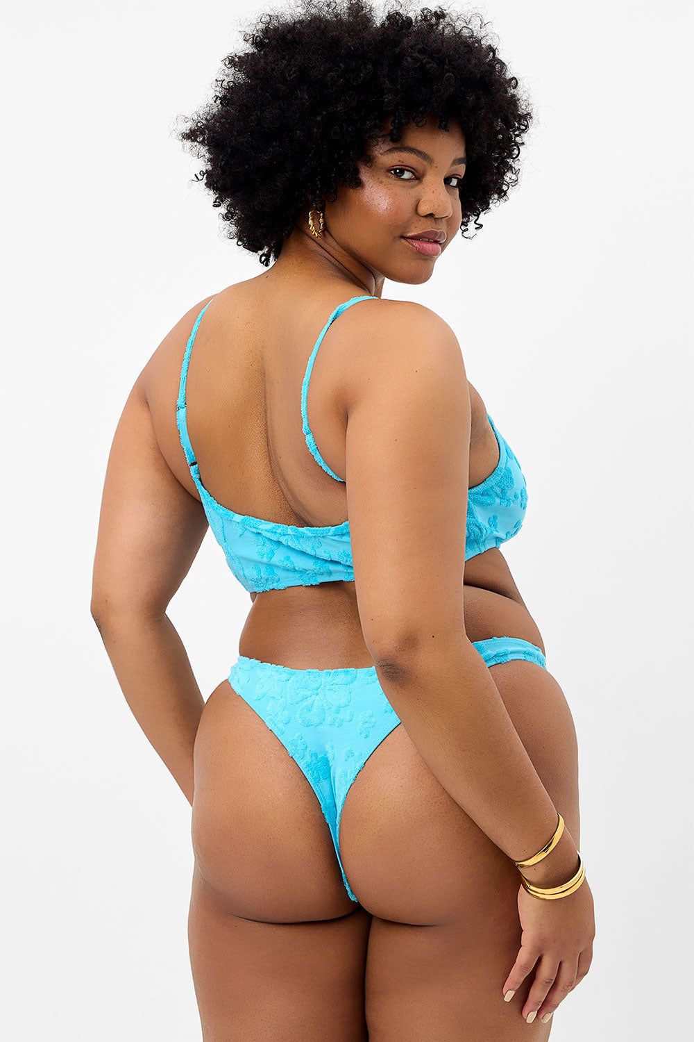 Dallas Terry Bralette Bikini Top - Blue Isle - Extended sold by Frankie's Bikinis product image thumbnail 3