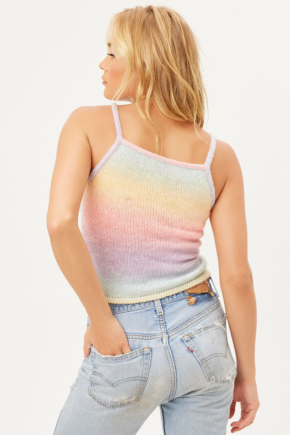 Courtney Knit Scoop Tank - Cotton Candy sold by Frankie's Bikinis product image thumbnail 2