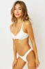 Dawson Ribbed Cheeky Bikini Bottom - White sold by Frankie's Bikinis
