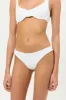 Dawson Ribbed Cheeky Bikini Bottom - White sold by Frankie's Bikinis