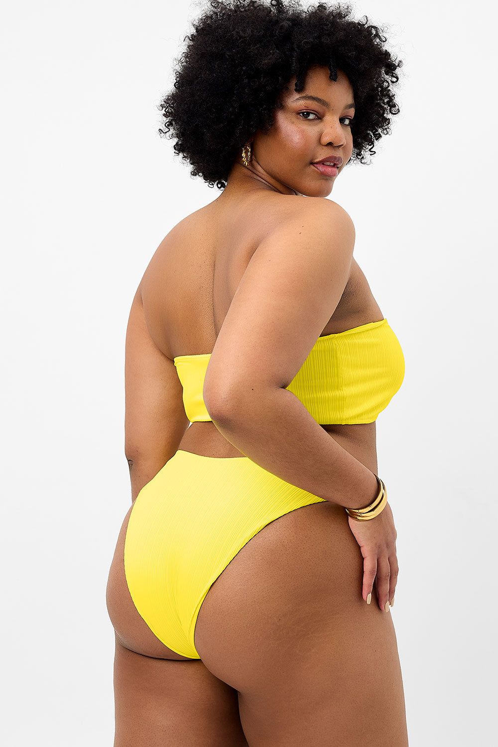 Anne Plissé Full Coverage Bikini Bottom - Pina Colada - Extended sold by Frankie's Bikinis