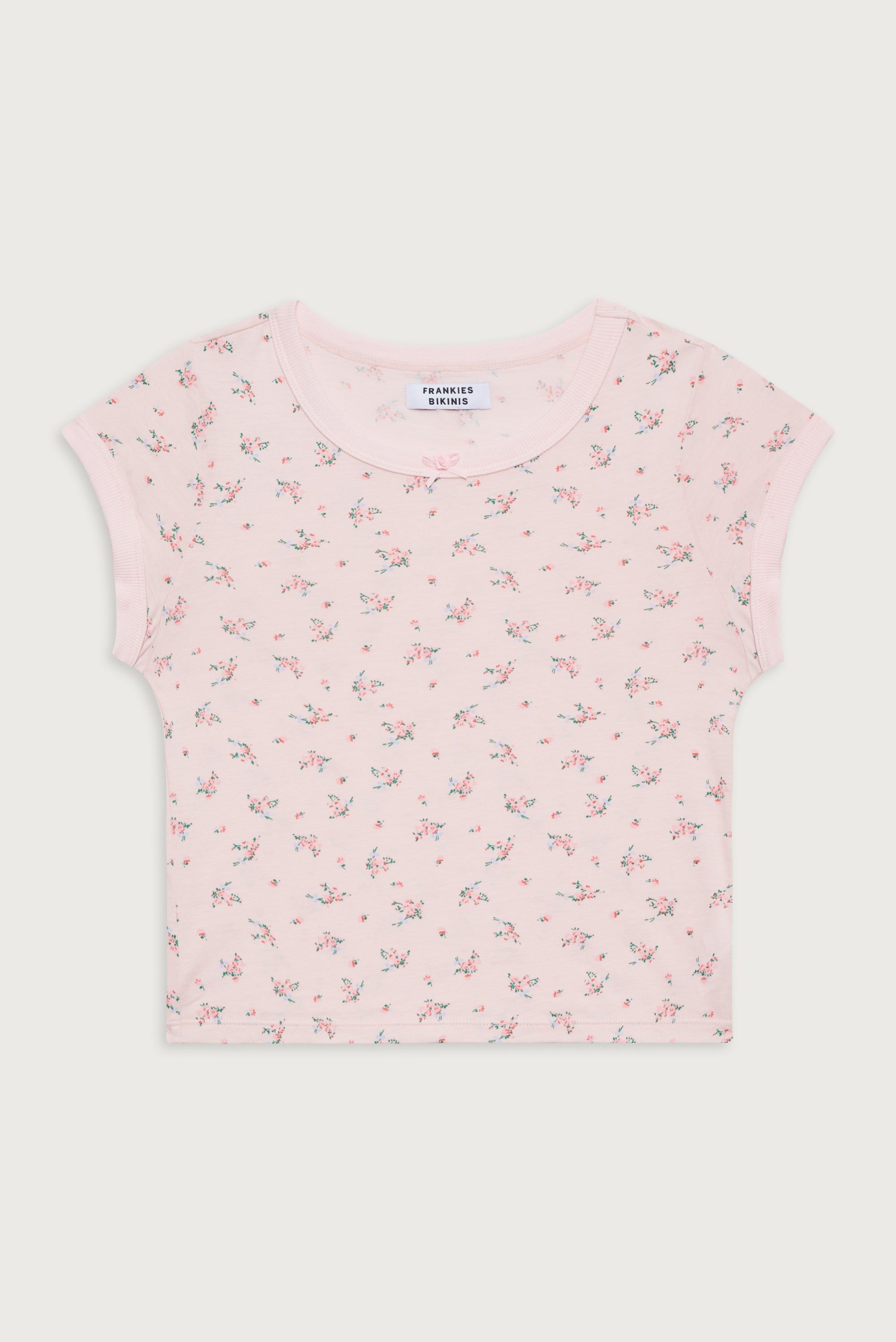 Archie Floral Cotton Tee - Baby Bouquet Pink sold by Frankie's Bikinis product image thumbnail 2