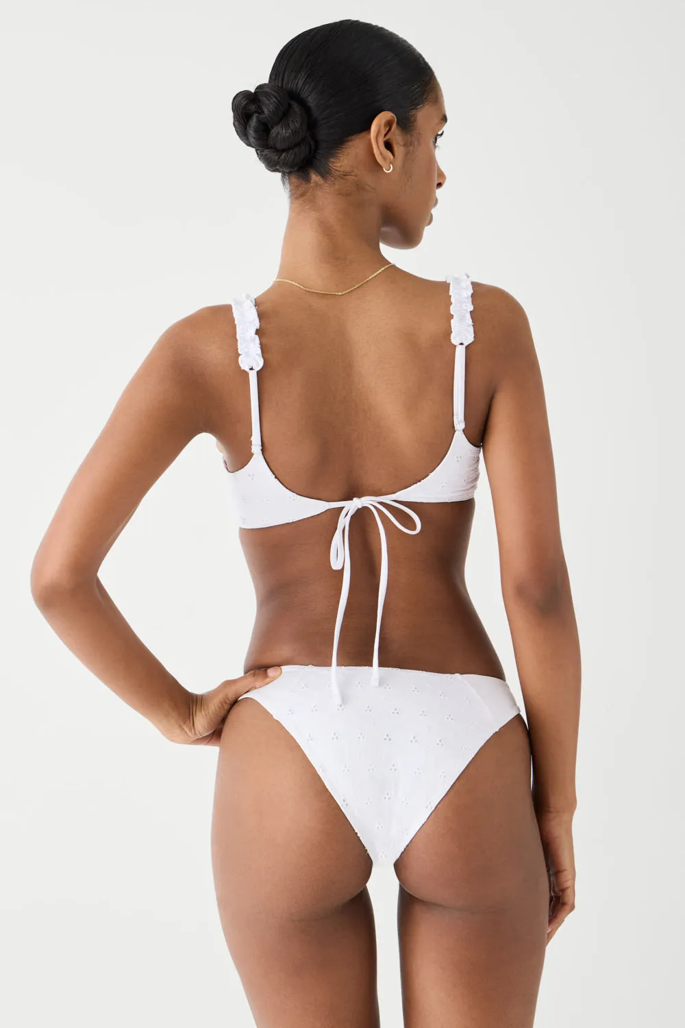 Dove Classic Eyelet Bikini Bottom - Angel sold by Frankie's Bikinis