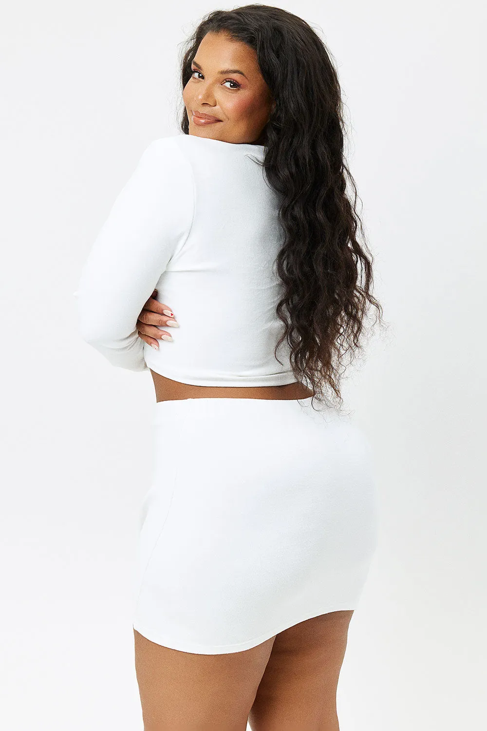 Windward Terry Skirt - White sold by Frankie's Bikinis product image thumbnail 3