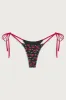 Divine Tie Side Skimpy Bikini Bottom - Cherry Hearts sold by Frankie's Bikinis
