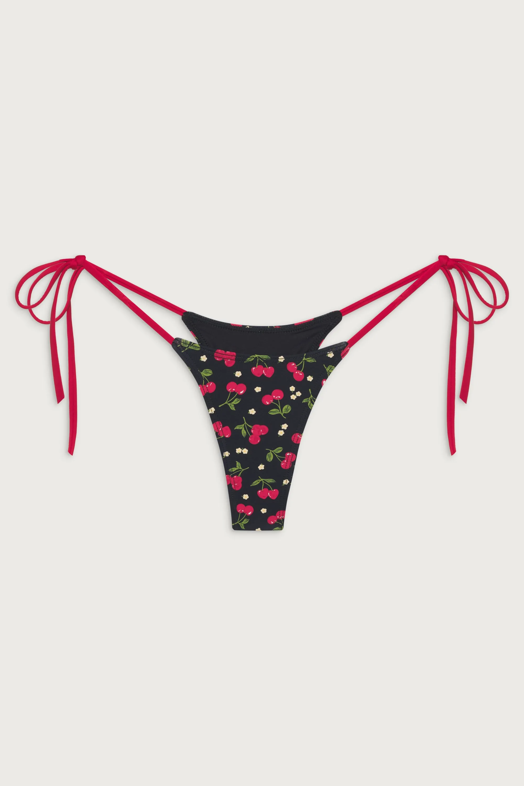Divine Tie Side Skimpy Bikini Bottom - Cherry Hearts sold by Frankie's Bikinis product image thumbnail 2