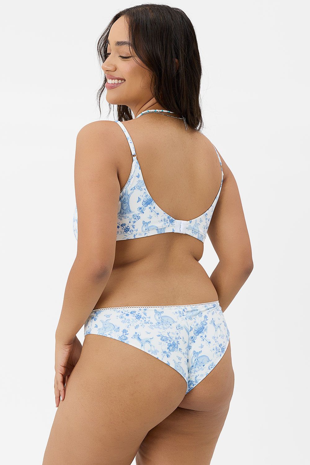 x GIGI HADID Scarlet Bralette Bikini Top - Yomi Toile Blue sold by Frankie's Bikinis product image thumbnail 3