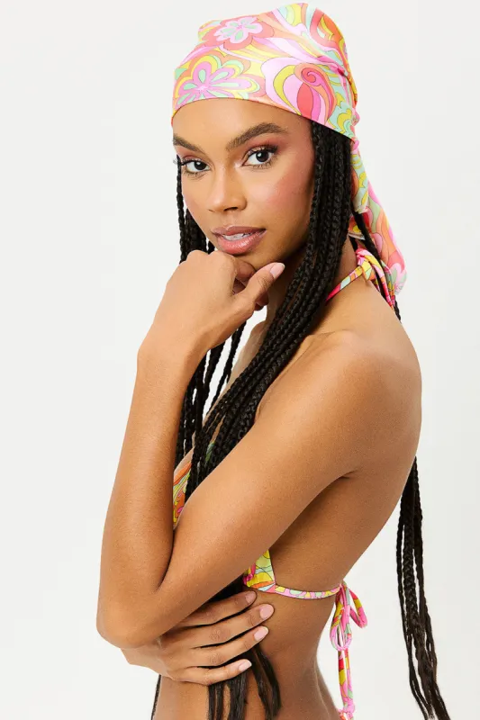 Heidi Satin Head Scarf - Far Out sold by Frankie's Bikinis