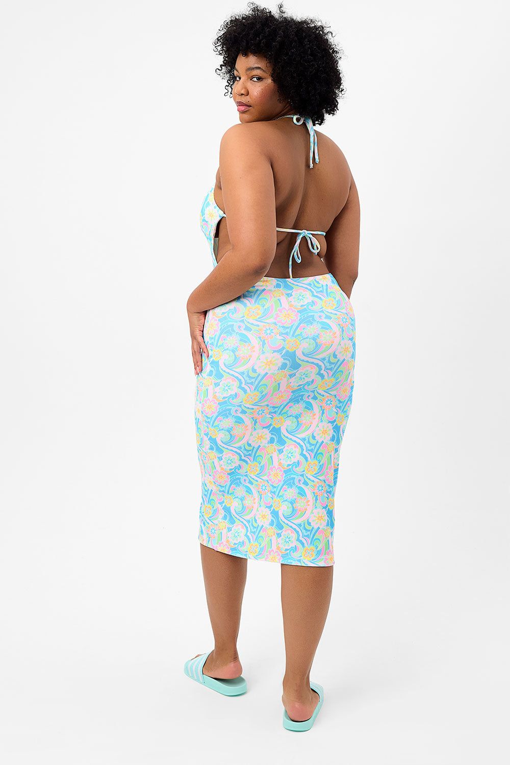 Benatar Terry Halter Dress - Sunshower - Extended sold by Frankie's Bikinis product image thumbnail 2