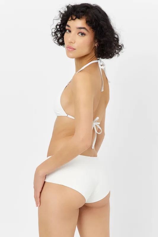 Lisa Full Coverage Bikini Bottom - White sold by Frankie's Bikinis