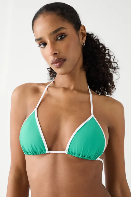 Nick Triangle Halter Bikini Top - Jelly Bean sold by Frankie's Bikinis