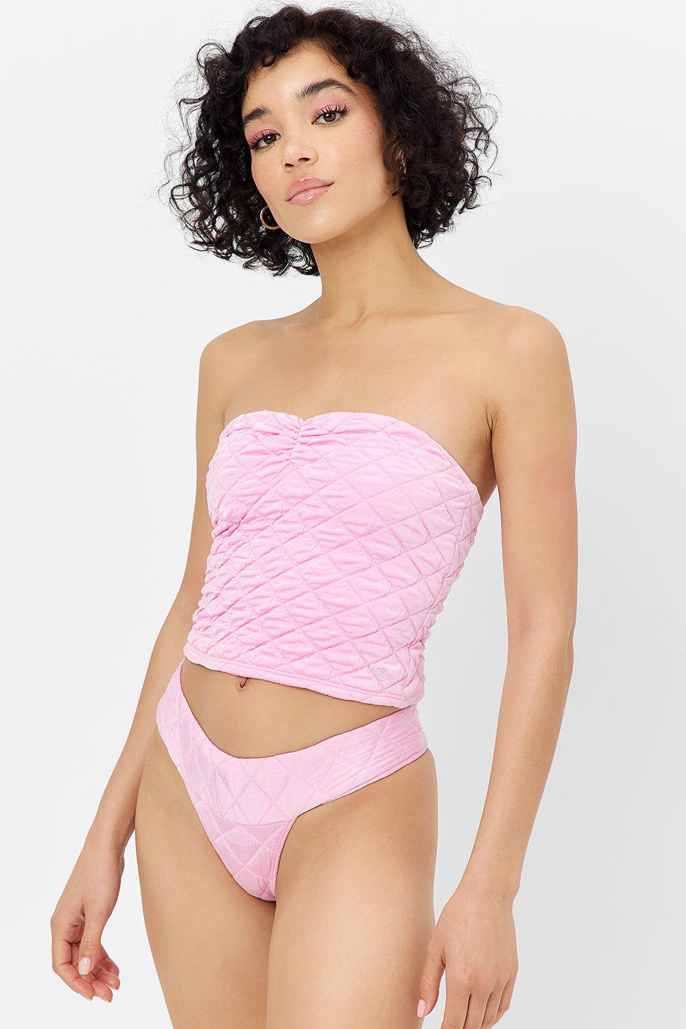 Lani Strapless Bikini Top - Baby Pink sold by Frankie's Bikinis product image thumbnail 4
