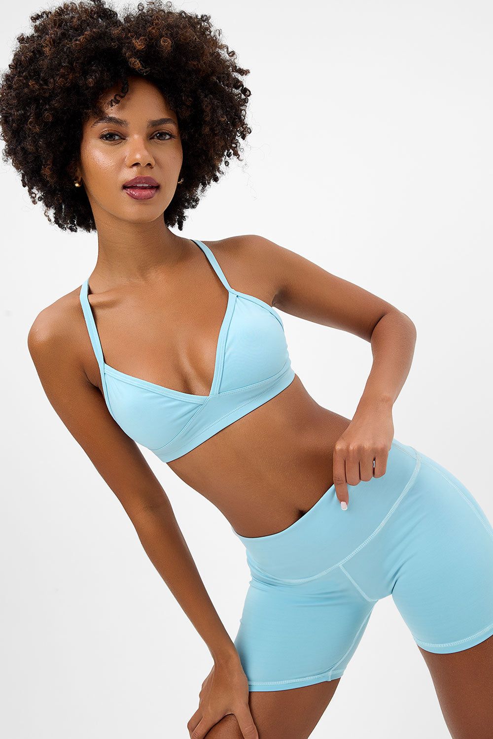 Billie Racerback Sports Bra - Baby Blue sold by Frankie's Bikinis product image thumbnail 4