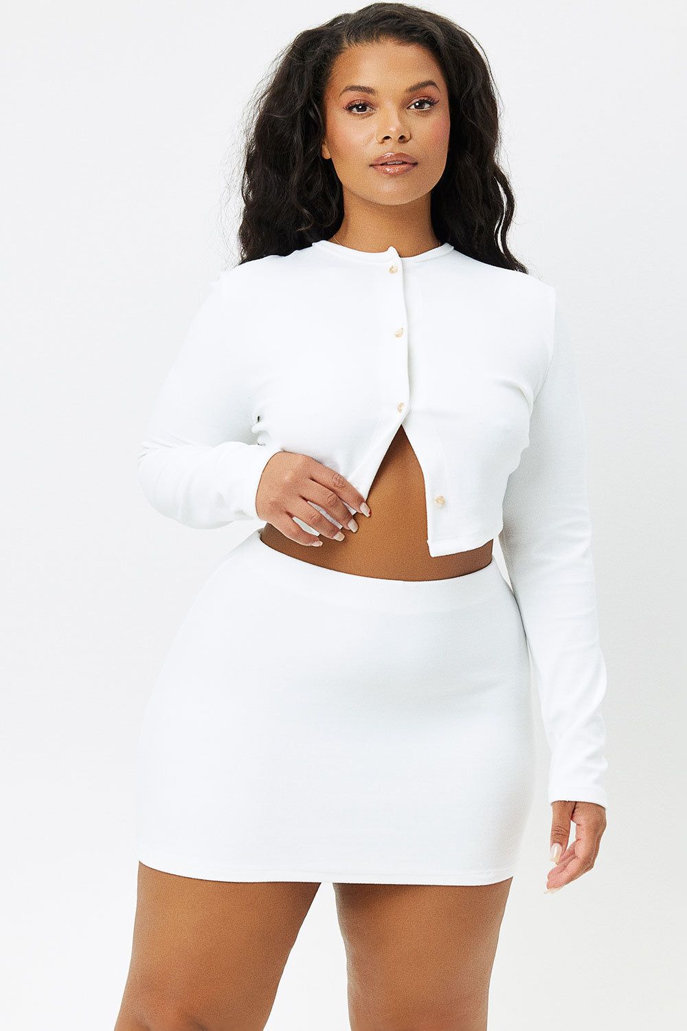 Windward Terry Skirt - White - Extended sold by Frankie's Bikinis product image thumbnail 2