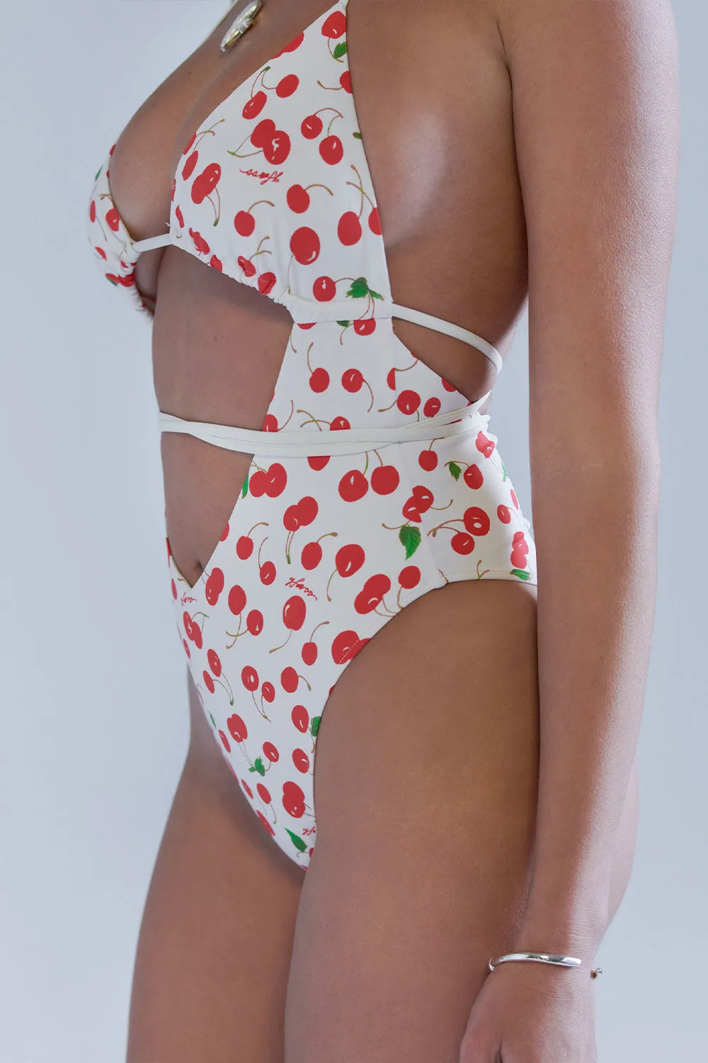 x SYDNEY SWEENEY Gemma Wrap One Piece Swimsuit - Cherry Bomb sold by Frankie's Bikinis product image thumbnail 5