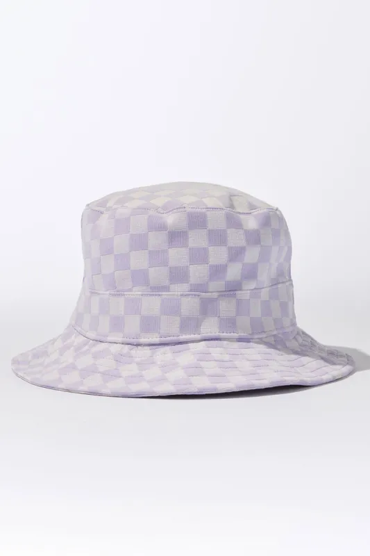 Jax Checkered Bucket Hat - Purple Check sold by Frankie's Bikinis