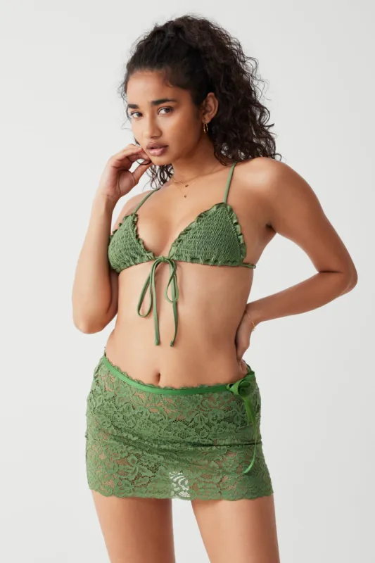 Dylan Lace Mini Skirt - Sea Moss sold by Frankie's Bikinis