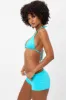 Sky Plissé String Bikini Top - Aquamarine sold by Frankie's Bikinis