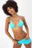 Sky Plissé String Bikini Top - Aquamarine sold by Frankie's Bikinis