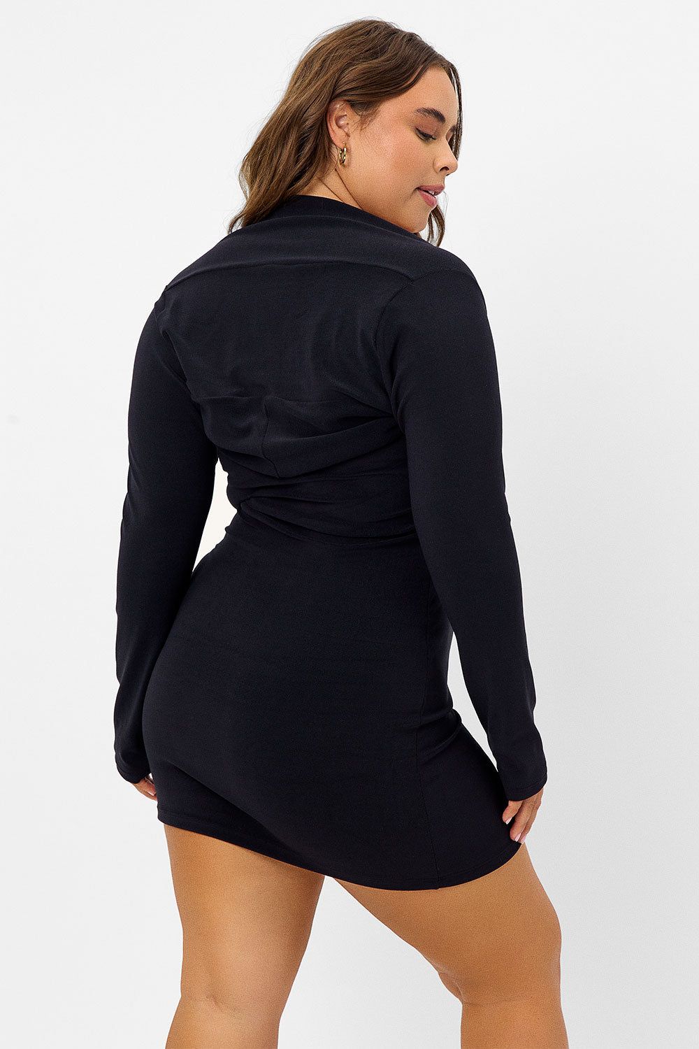 Allegra Terry Long Sleeve Bolero - Black - Extended sold by Frankie's Bikinis product image thumbnail 2