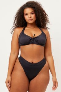 Bea High Waist Bikini Bottom - Black - Extended sold by Frankie's Bikinis