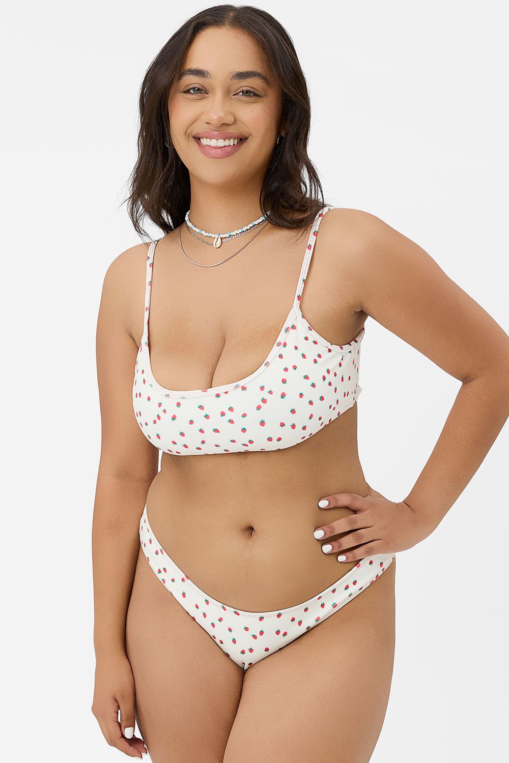 x GIGI HADID Katarina Terry Cheeky Bikini Bottom - Strawberry Cream - Extended sold by Frankie's Bikinis product image thumbnail 2