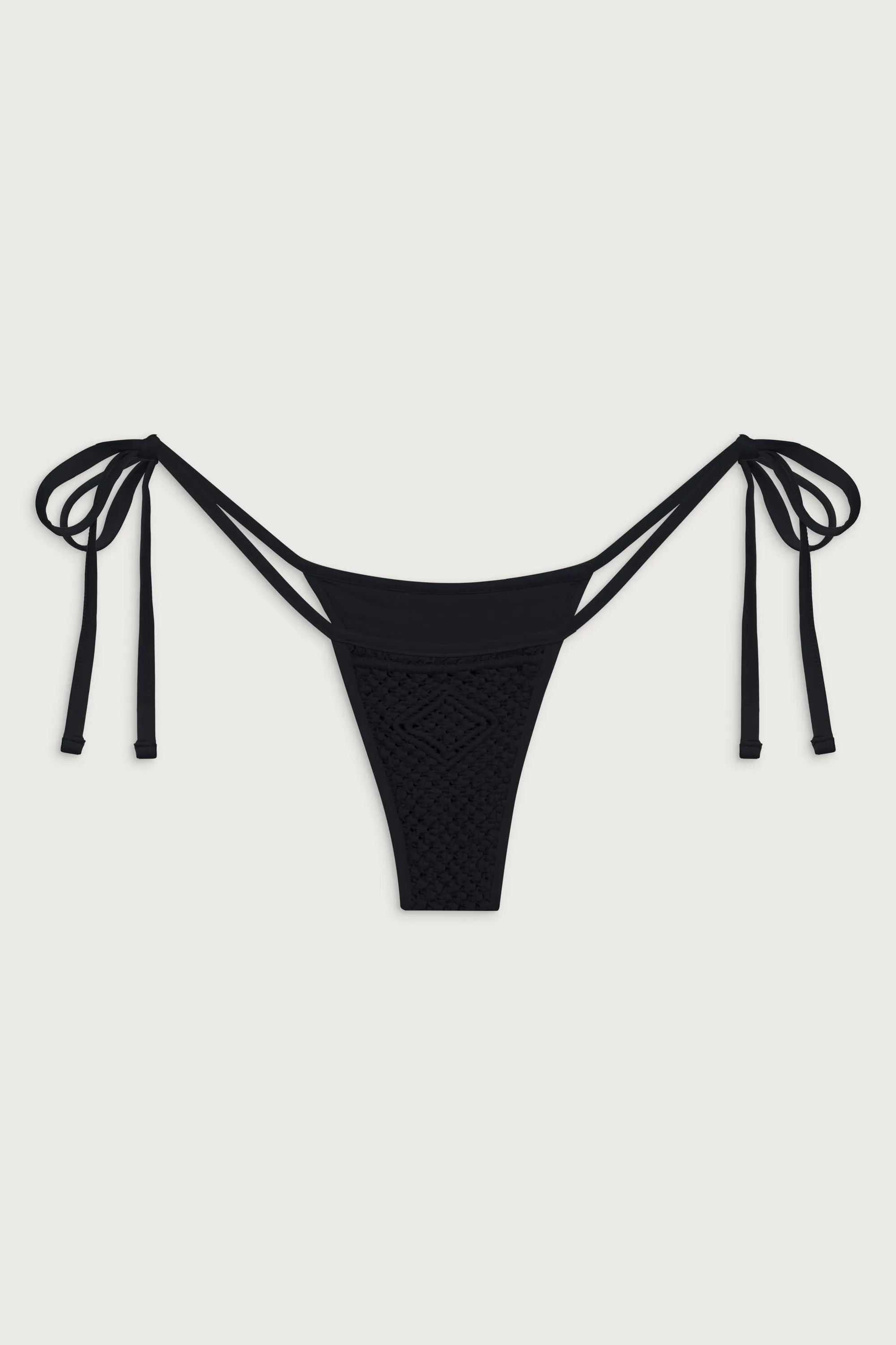 Naia Tie Side Skimpy Bikini Bottom - Black sold by Frankie's Bikinis product image thumbnail 2