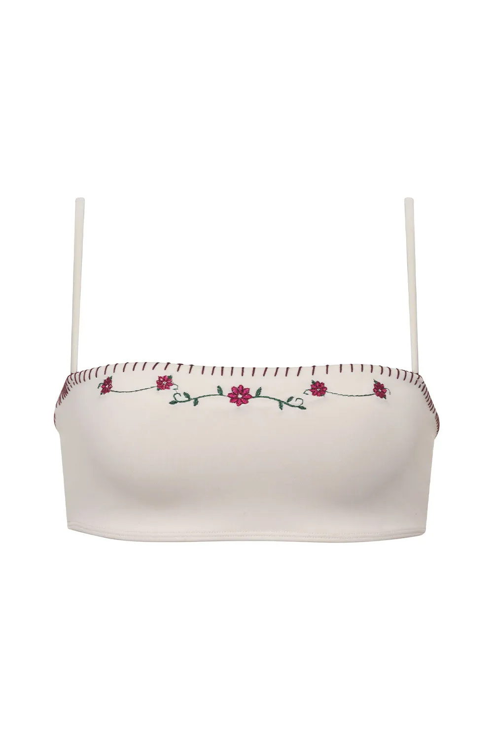 Tommy Embroidered Bandeau Bikini Top - Sea Fairy sold by Frankie's Bikinis product image thumbnail 5
