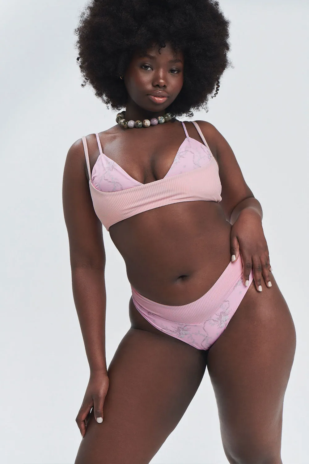 Bellamy Ribbed High Waist Bikini Bottom - Aurora sold by Frankie's Bikinis