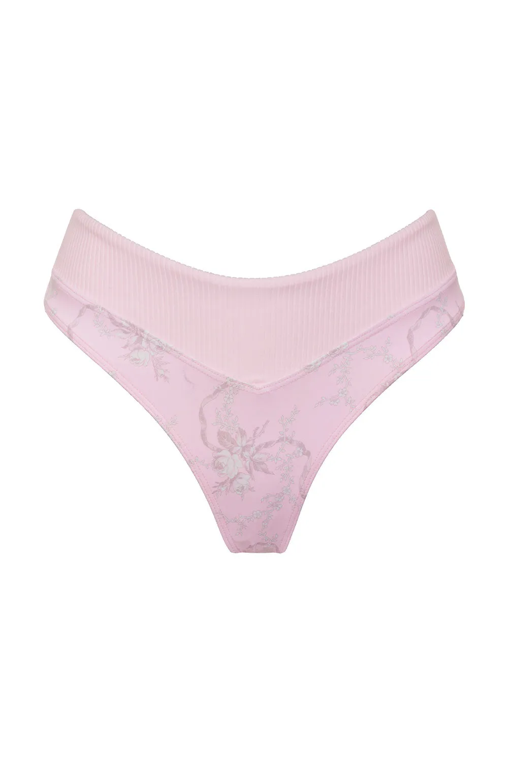 Bellamy Ribbed High Waist Bikini Bottom - Aurora sold by Frankie's Bikinis product image thumbnail 3