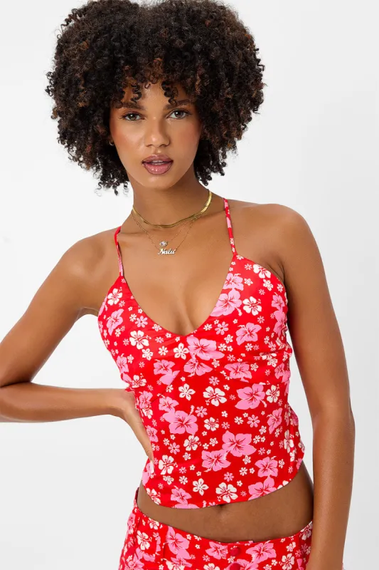 Macey Satin Halter Top - Coconut Girl sold by Frankie's Bikinis
