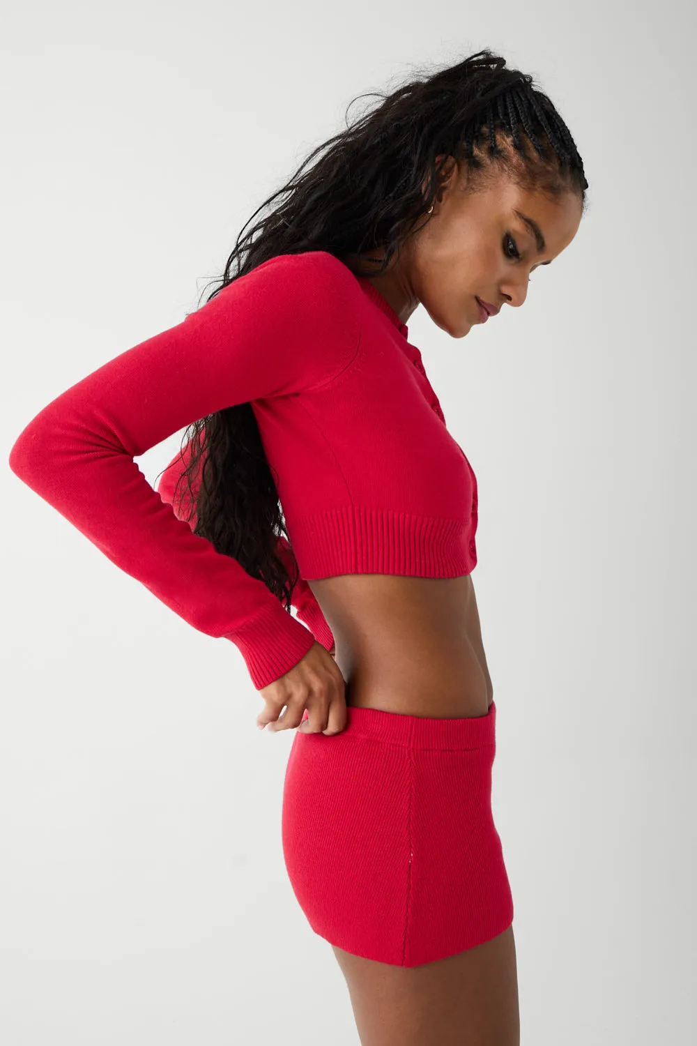 Marialla Cloud Knit Mini Skort - Burning Love sold by Frankie's Bikinis product image thumbnail 5