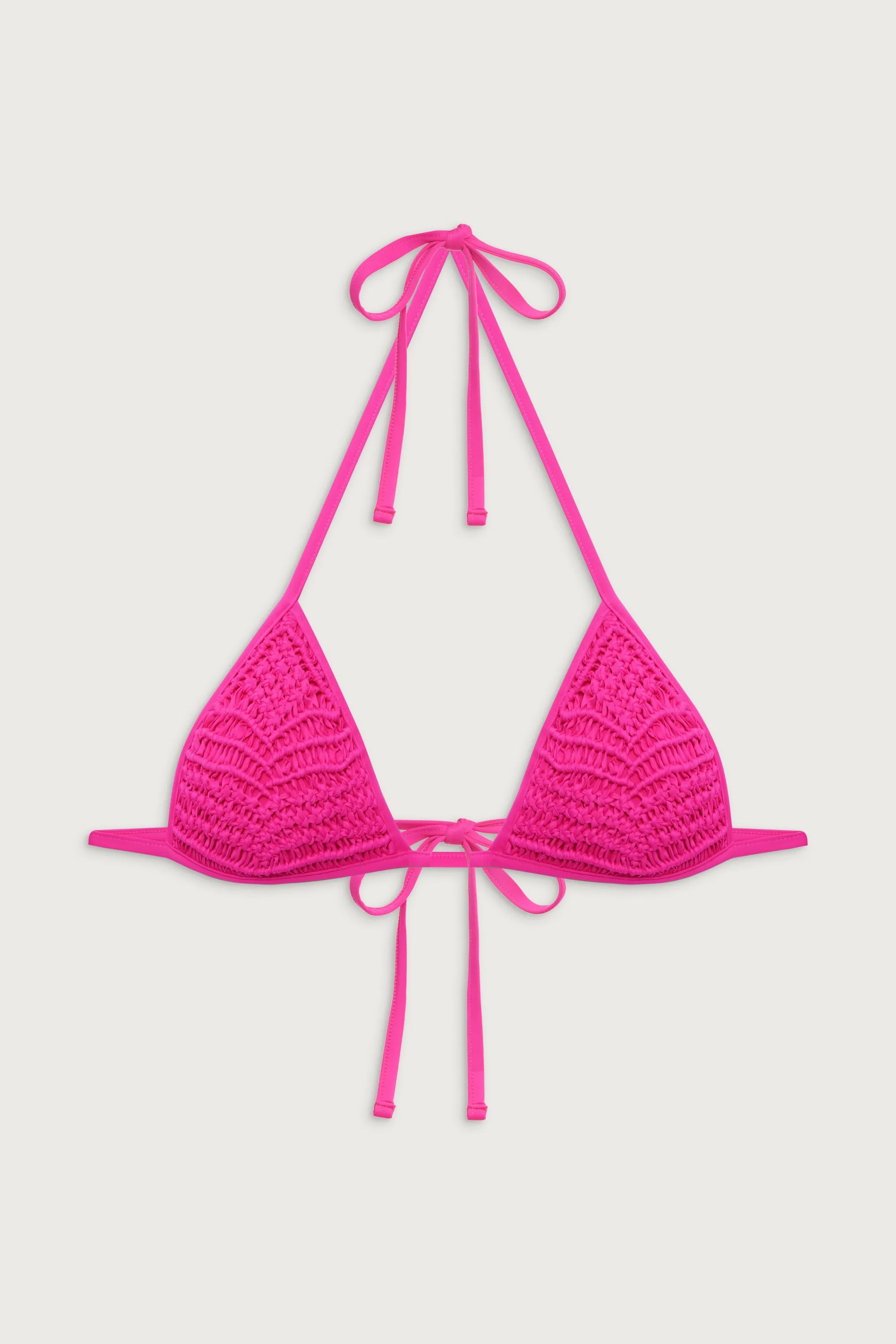 Naia Triangle Halter Bikini Top - Sea Star Pink sold by Frankie's Bikinis product image thumbnail 2