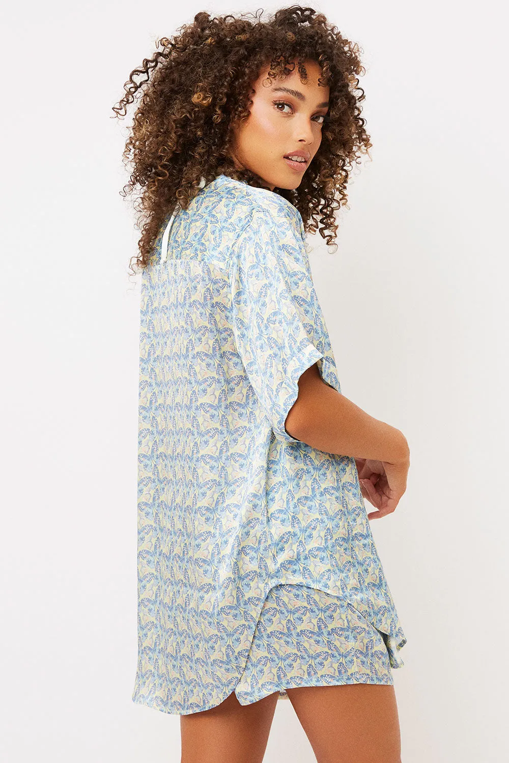 Fifi Silk Button Up Shirt - Monarch sold by Frankie's Bikinis product image thumbnail 3