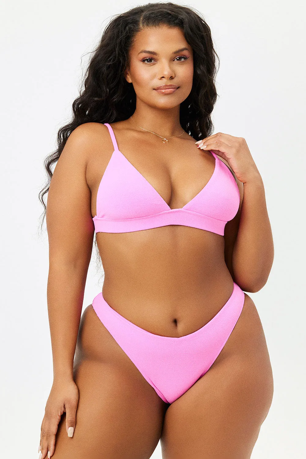 Enzo Terry Cheeky Bikini Bottom - Blushing sold by Frankie's Bikinis product image thumbnail 3