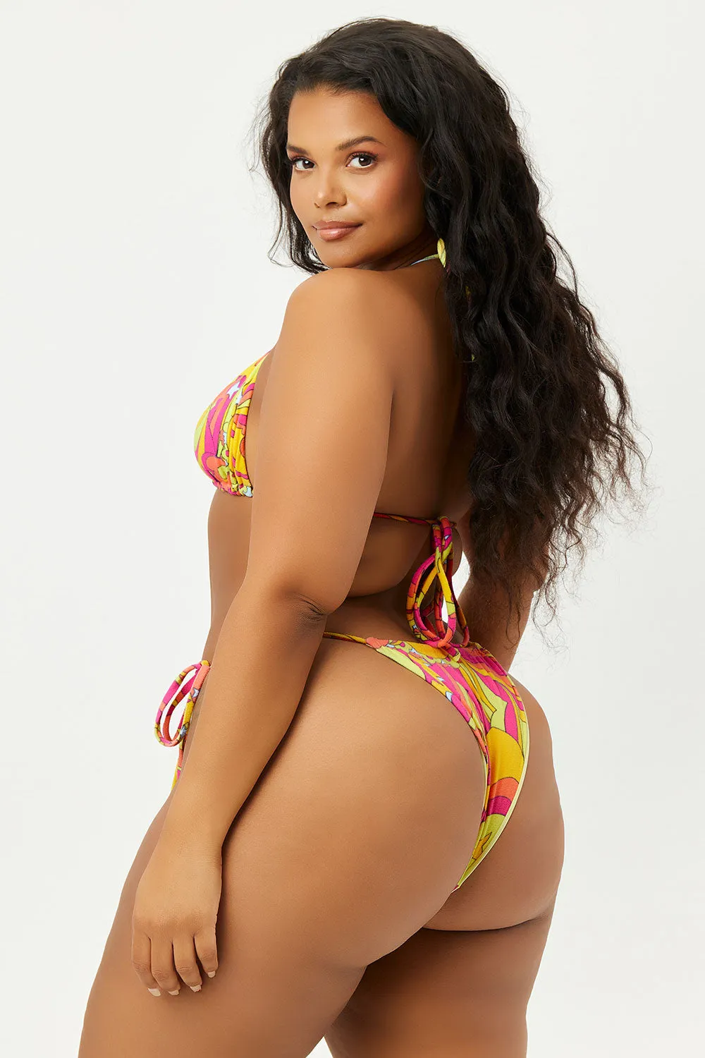 Tia Terry String Bikini Bottom - Peace Terry sold by Frankie's Bikinis product image thumbnail 2