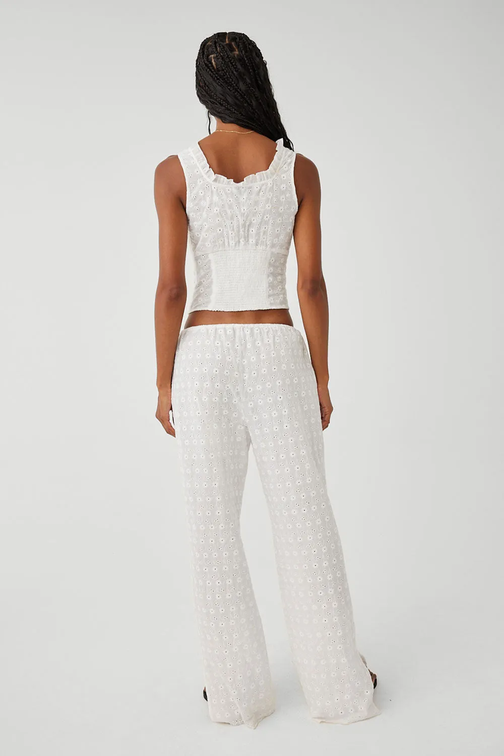 Daisy Eyelet Low Rise Pant - White sold by Frankie's Bikinis product image thumbnail 2