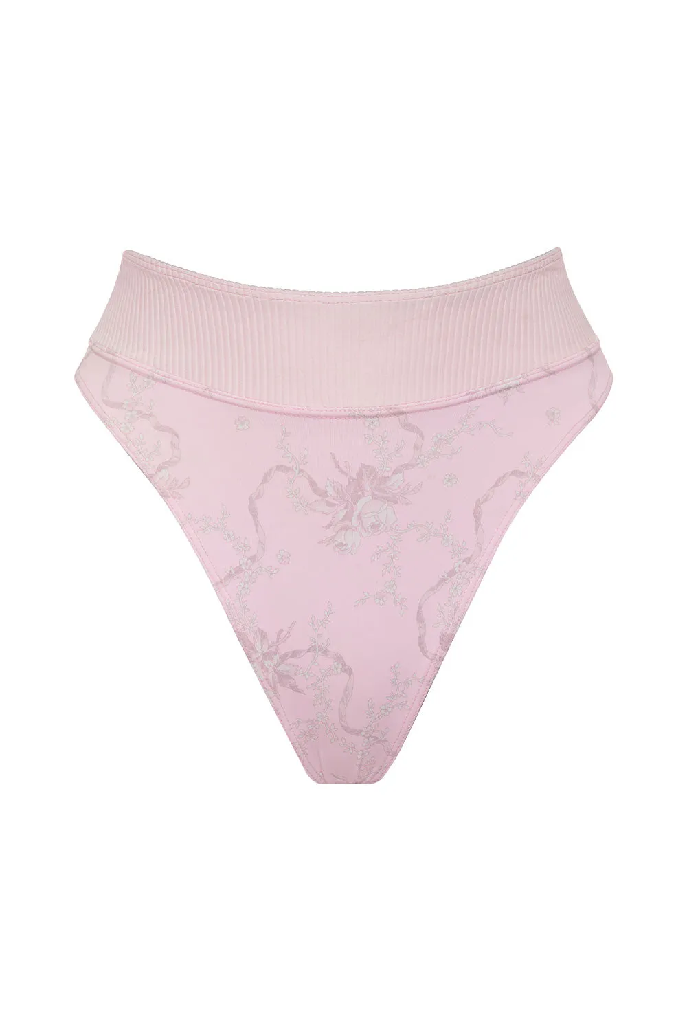 Honey Ribbed High Waist Bikini Bottom - Aurora sold by Frankie's Bikinis product image thumbnail 5