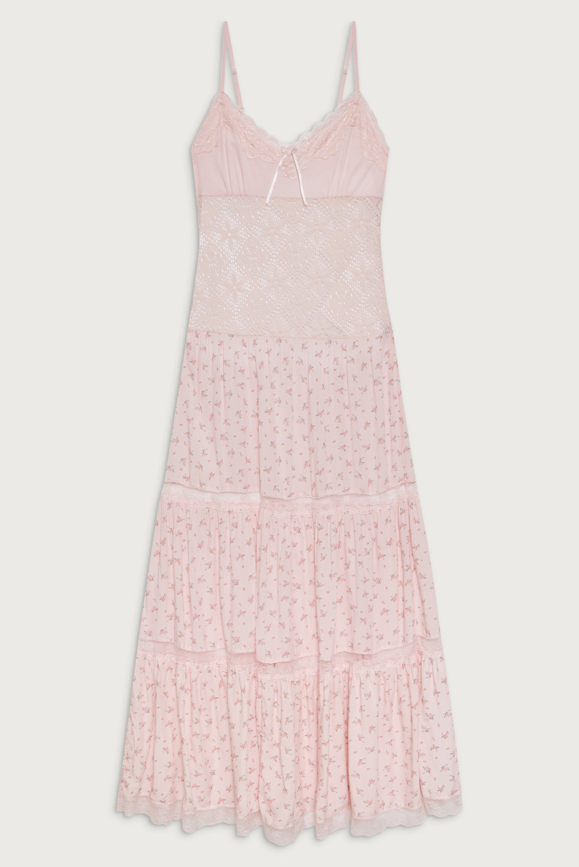 Vineyard Crochet Floral Maxi Dress - Baby Bouquet Pink sold by Frankie's Bikinis product image thumbnail 2