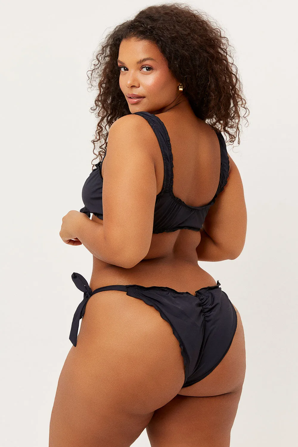 Colby Cheeky Ruched Bikini Bottom - Black sold by Frankie's Bikinis product image thumbnail 2