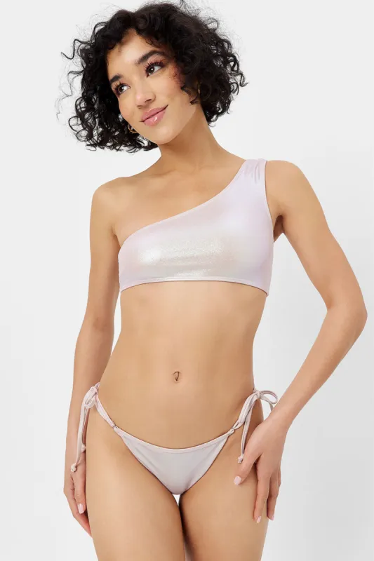 Barb Iridescent One Shoulder Bikini Top - Gilded Angel sold by Frankie's Bikinis