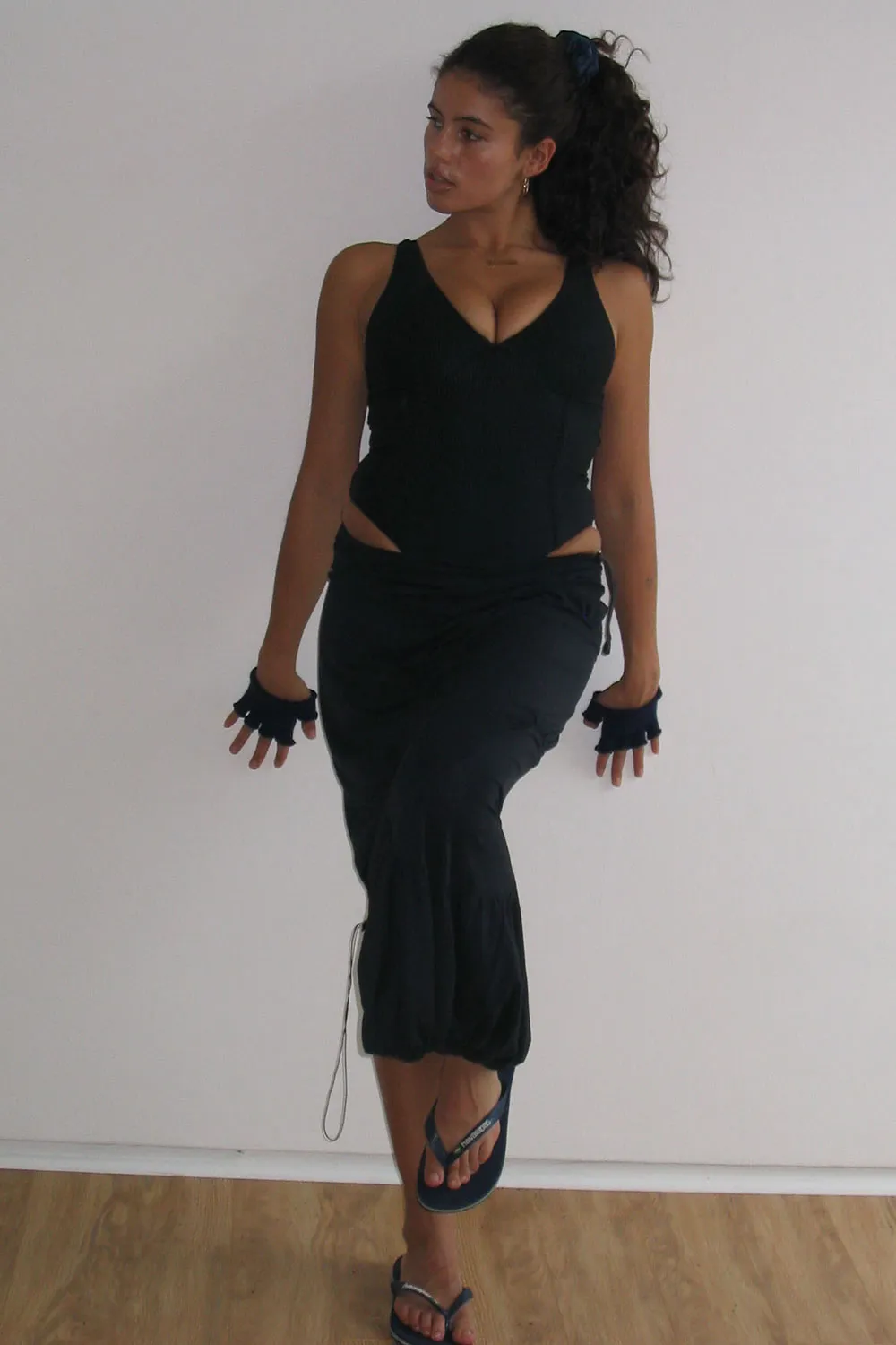 Lila Ribbed One Piece Swimsuit - Midnight sold by Frankie's Bikinis product image thumbnail 3