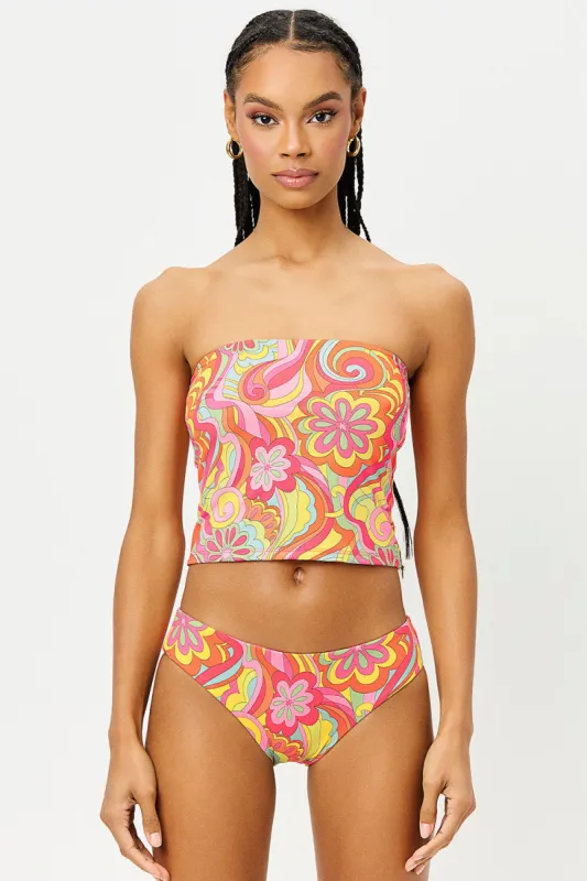 Peace Strapless Bikini Top - Far Out sold by Frankie's Bikinis