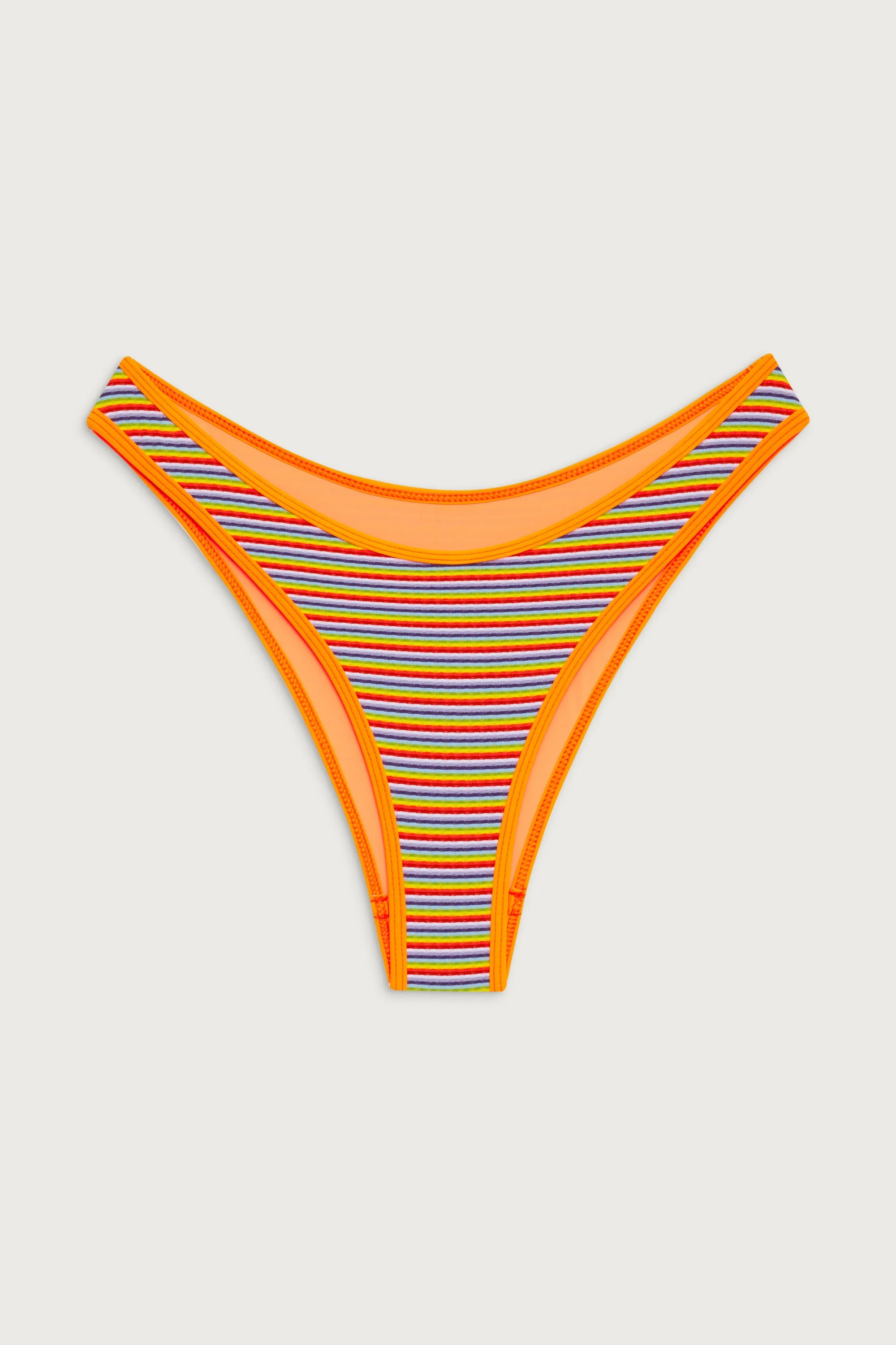 Dove Striped Classic Bikini Bottom - Hawaiian Sky sold by Frankie's Bikinis product image thumbnail 2