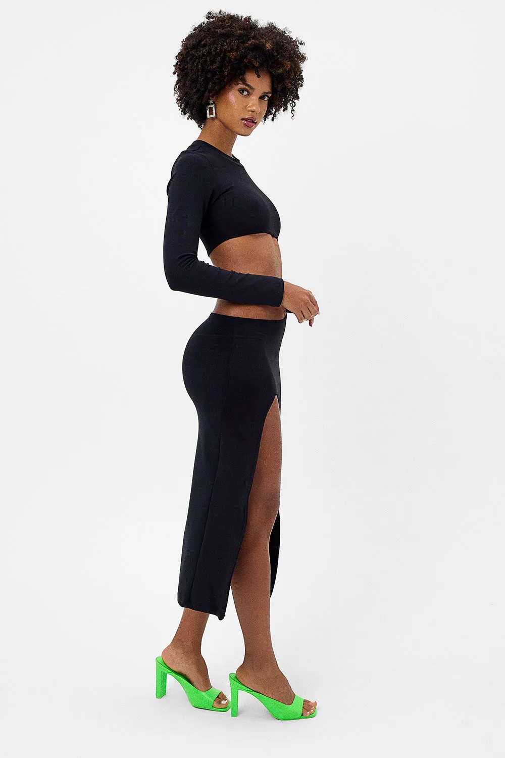 Carolina Terry Midi Dress - Black sold by Frankie's Bikinis product image thumbnail 4