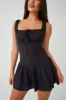 Christa Ruffle Mini Dress - Black sold by Frankie's Bikinis