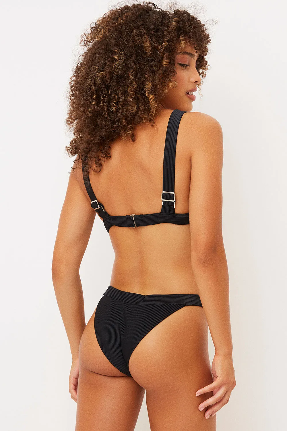 Grace Cheeky Bikini Bottom - Black sold by Frankie's Bikinis