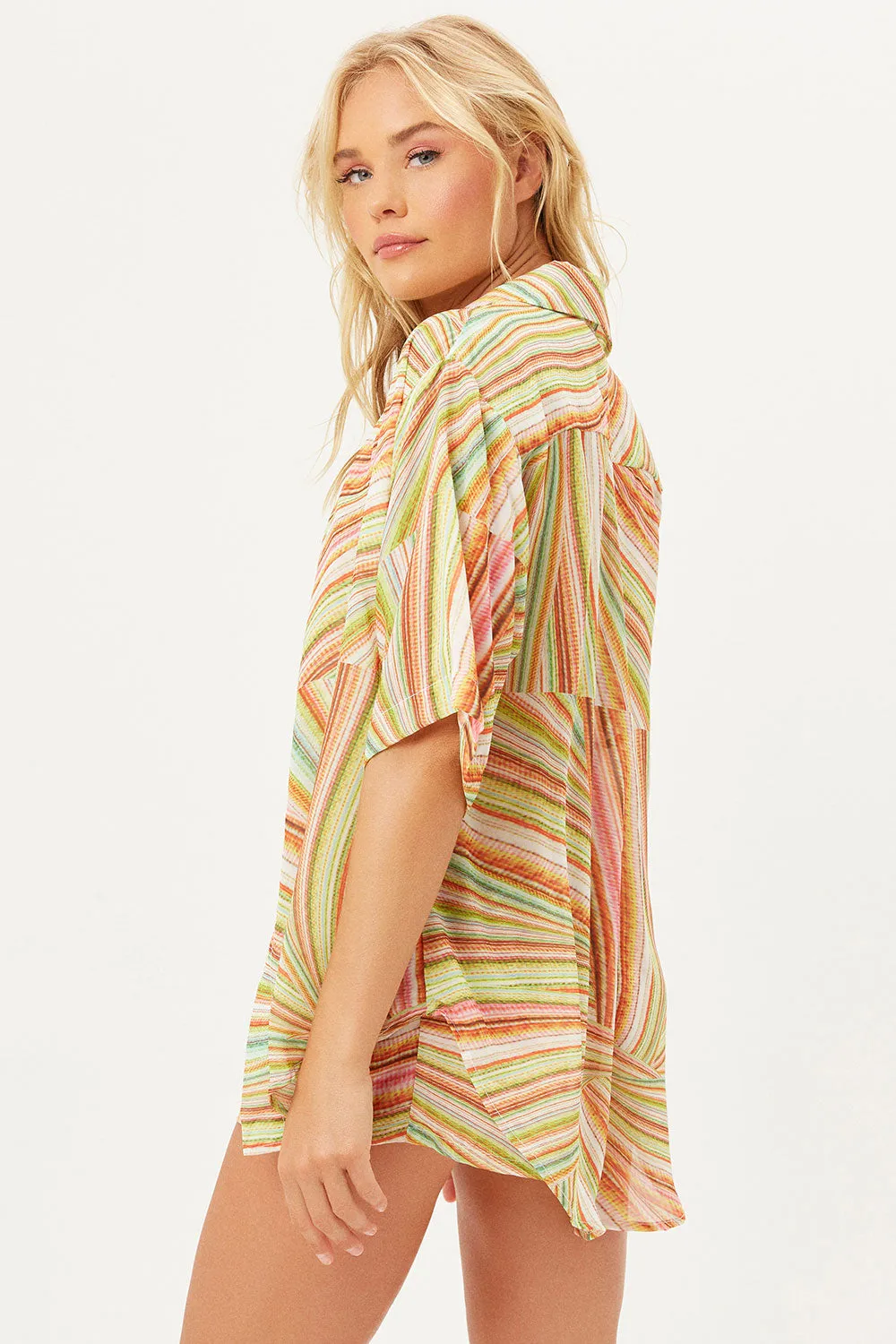 Fifi Sustainable Button Up Shirt - Disco Yellow sold by Frankie's Bikinis product image thumbnail 3