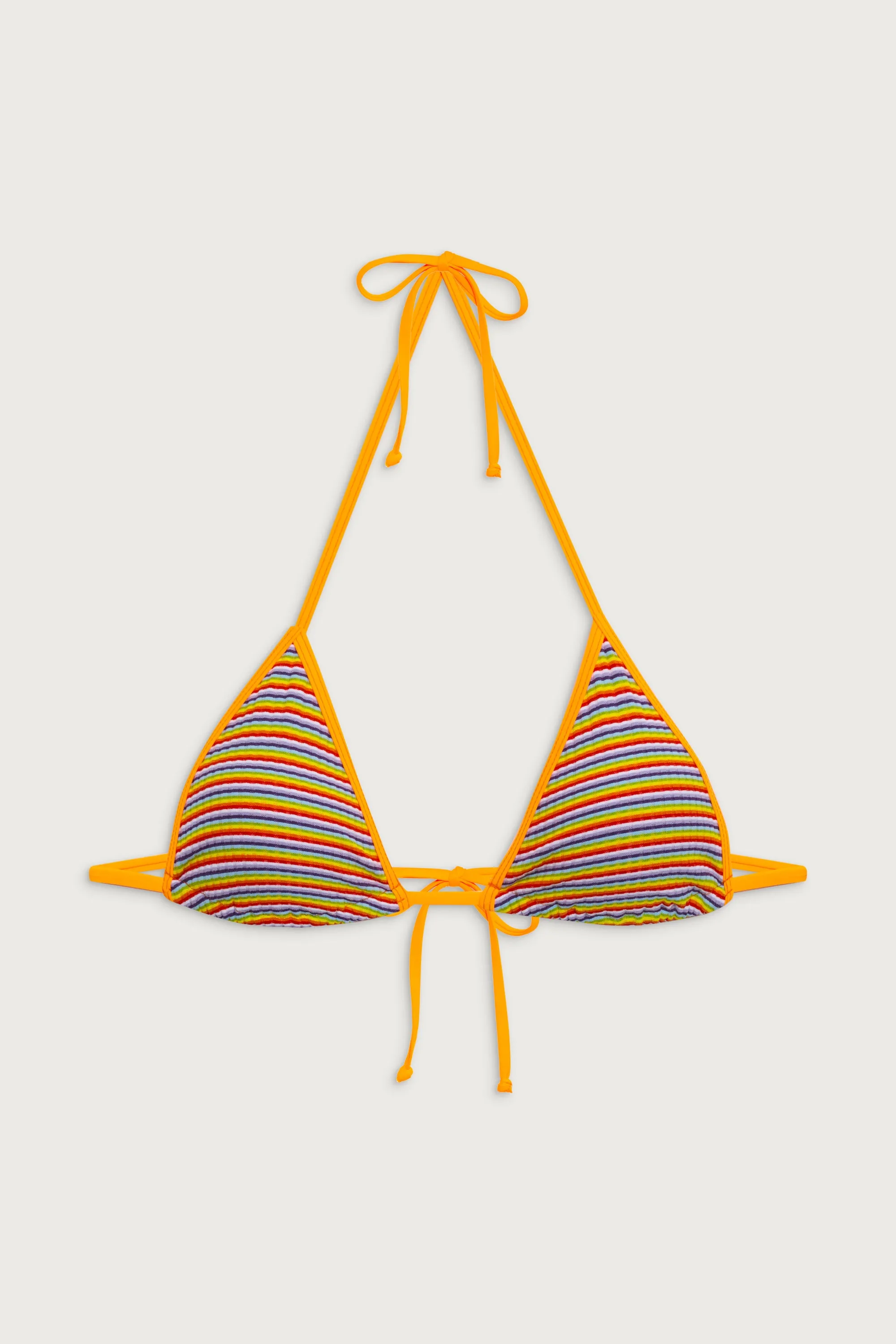 Nick Striped Triangle Bikini Top - Hawaiian Sky sold by Frankie's Bikinis product image thumbnail 2