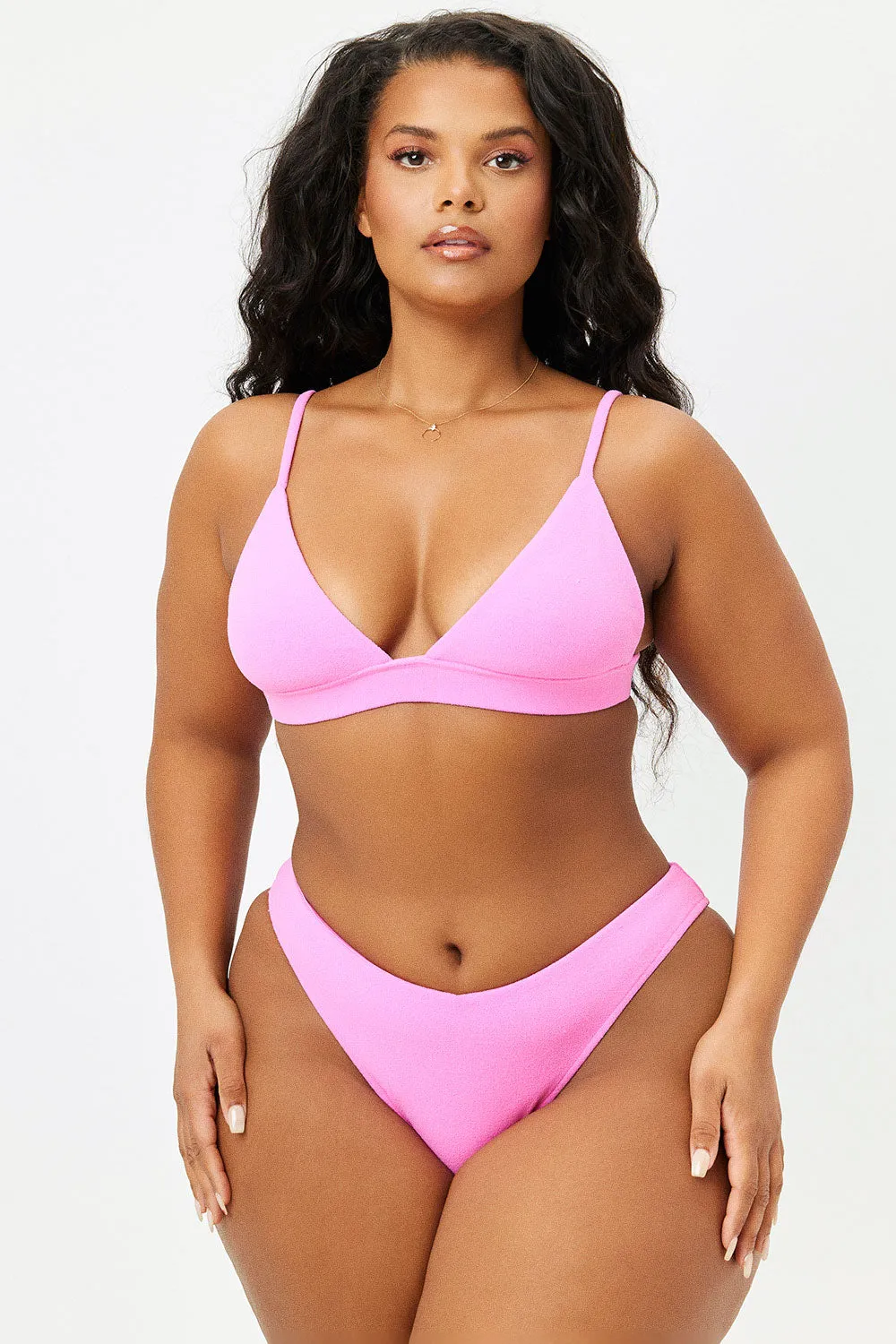Claire Triangle Terry Bikini Top - Blushing sold by Frankie's Bikinis product image thumbnail 3